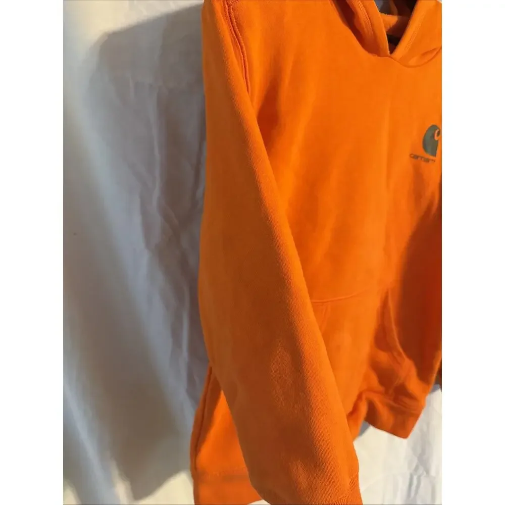 Carhartt Bright Orange Boys Hoodie Size Medium 10-12